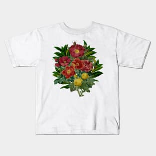 Beautiful Bunch of Flowers with Green Leaves Kids T-Shirt